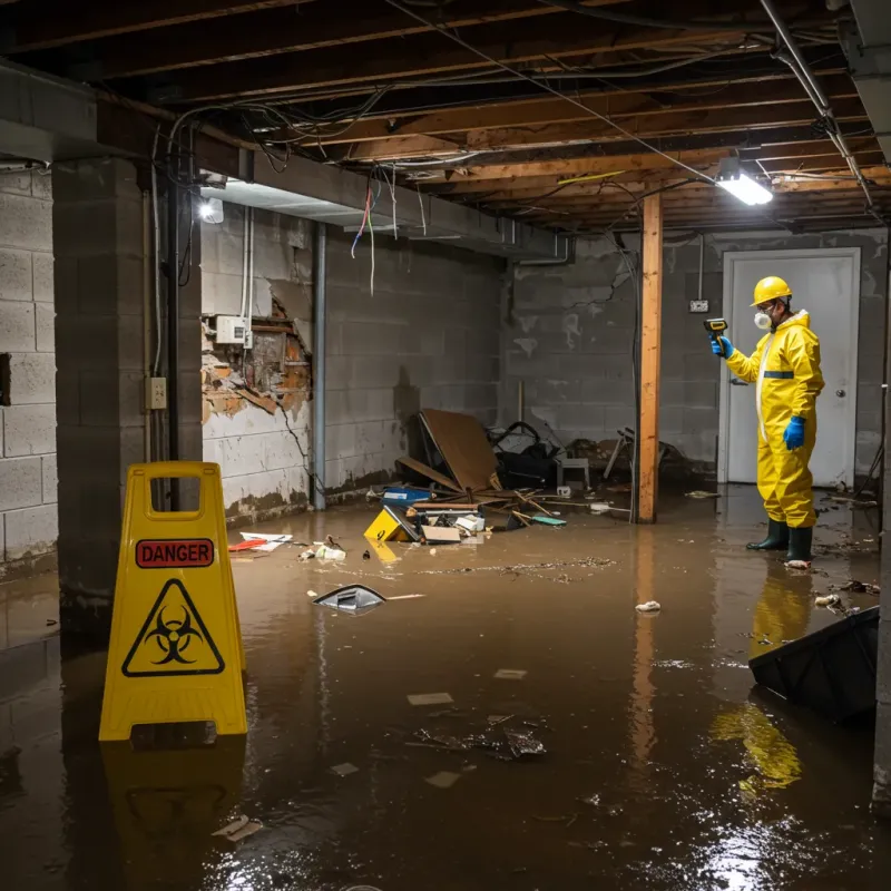 Flooded Basement Electrical Hazard in Garrison, MD Property